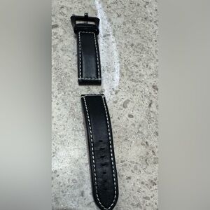 Black Leather Watch Strap